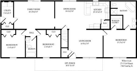Willow Creek Modular Home Floor Plan
